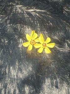 Yellow Flower Earrings