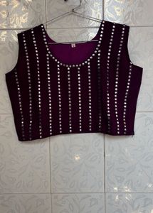 Embellished Purple Blouse