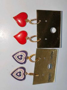 Korean Cute Heart Earrings combo