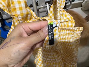 Cute Yellow Gingham Dress
