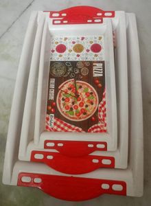 3 Pizza Themed Serving Trays Set