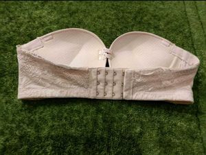 Strapless Lace Trim Bra