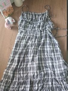 Coquett Plaid Spaghetti Strap Dress