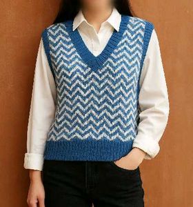 Chic Chevron Knit Vest