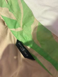 Flowy Green Abstract Print Maxi Dress