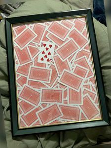A4 size Framed Playing Card Art