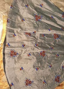 Embroidered Grey Ethnic long kurti