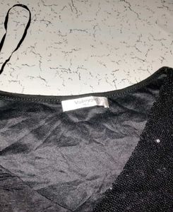 Chic Black Sequin Embellished Party Dress