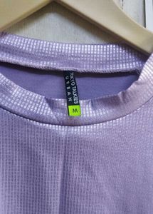 party wear lavender crop top