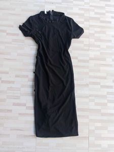 Elegant Black Cheongsam Dress