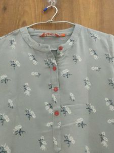 Stylish Grey Floral Print Kurta🌸💕