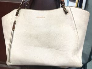 Miraggio White Textured Shoulder Bag