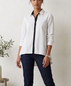 Chic Polka Dot Button-Up Shirt