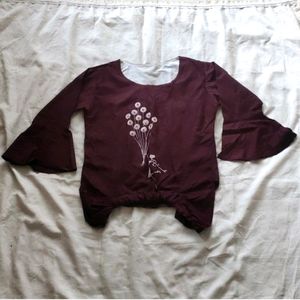 Brand New Embroidered Maroon Top