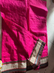 Embroidered Pink Saree
