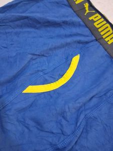 Puma Blue Boxers with Yellow Accent