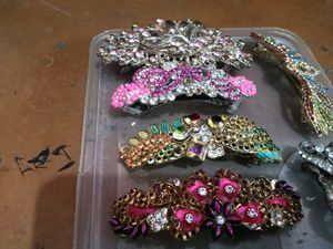 Assorted Rhinestone Hair Clips (Set of 6)