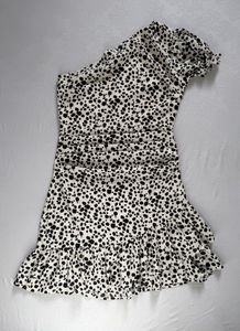 Dalmatian Print One Shoulder Dress