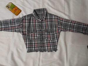 Crop Wooley Shirt For Winters