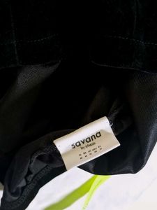 Vintage Black Velvet Skirt Suit