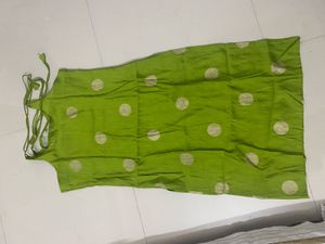 Green &amp; Gold Polka Dot Kurta