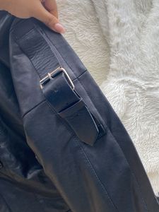original Faux Leather Jacket with Sherpa Collar