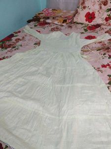 Elegant Mint Green Kurta with Embellished Neckline