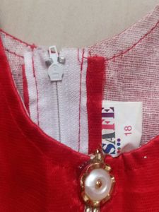 Cute Red Baby Gown