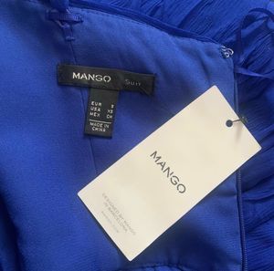 MANGO Royal Blue Flowy Dress