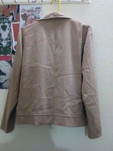 women's Classic Beige Bomber Jacket