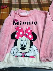 Cute Minnie Mouse Fleece Top