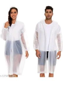 White Transparent Raincoat