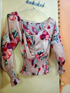 Chic Floral Smocked Top