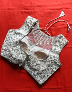 Embroidered Silver Blouse (Sale)