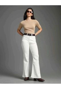 Flying Machine White Flared Jeans