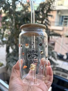 Premium Glass Coffee Beverage Can Tumbler