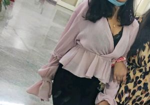 Elegant Lavender Wrap Top ( RESELL)