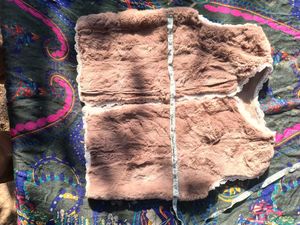 Faux Fur Jacket with Lace Trim