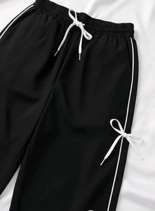 Trendy Black Wide Leg korean jeans