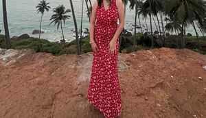 Red Floral Maxi Dress