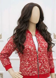 Red Floral Bomber Jacket