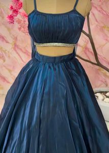 Elegant Navy Blue Lehenga Choli Set