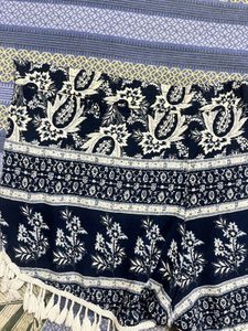 Boho Print Shorts with Tassel Trim