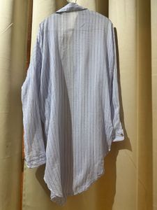 Blue Striped Oversized Shirt