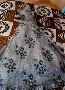 Stunning Grey Embellished Gown