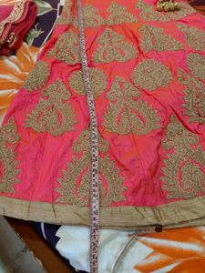 Beautiful Pink &amp; Gold Lehenga Choli Set