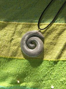 Silver Swirl Statement Pendant Necklace