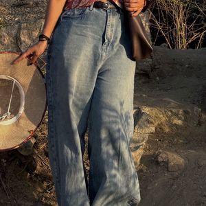 Wide Leg Denim Jeans