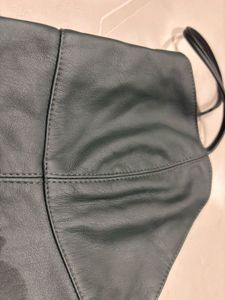 Faux Leather Bustier Crop Top