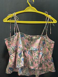 SHEIN Floral Cami Top with Tie Straps
